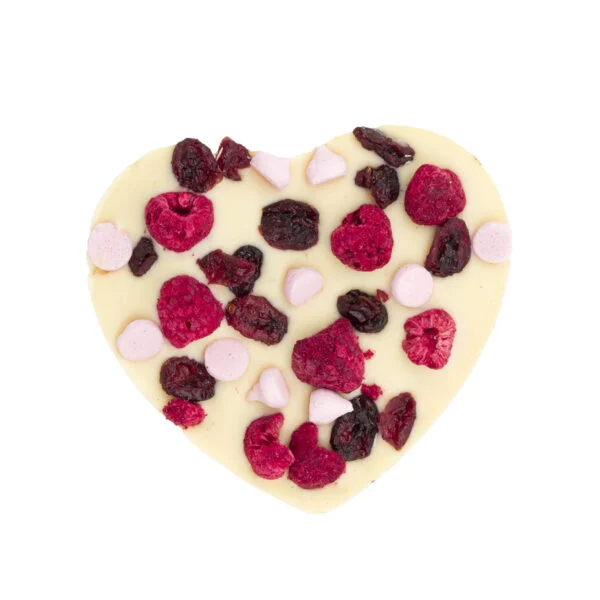 Chocolade Hart Wit Framboos, Cranberry Meringue