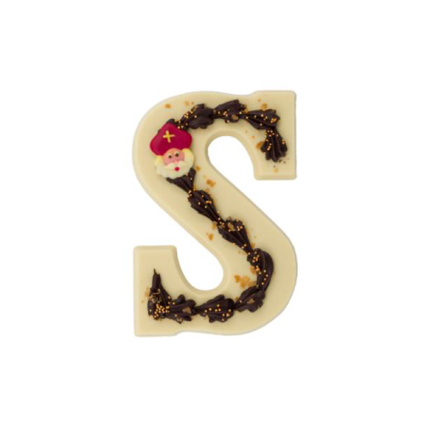 Luxe chocoladeletter deco wit