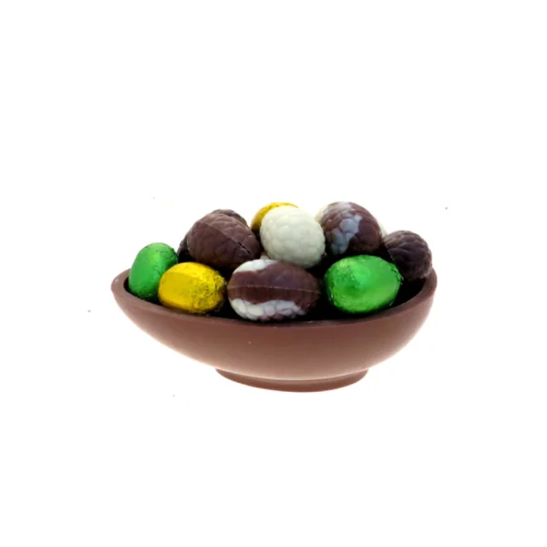 Paasei op voet met bonboneitjes 200 gr