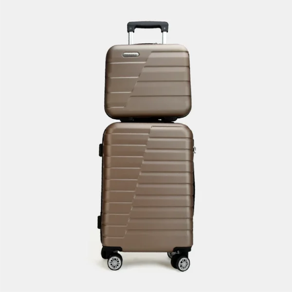 Set beautycase en trolley champagne